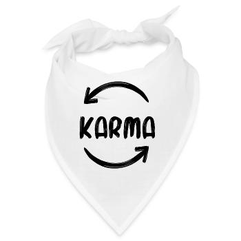 Karma Wiedergeburt Buddhismus Spiritualität Spruch - Bandana - Weiß - Vorne