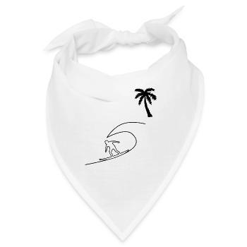 Surfer Style, Surfing,Surfen, Surfer, surfer - Bandana - Weiß - Vorne