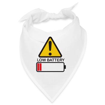 Low Battery Warning - Bandana - Weiß - Vorne