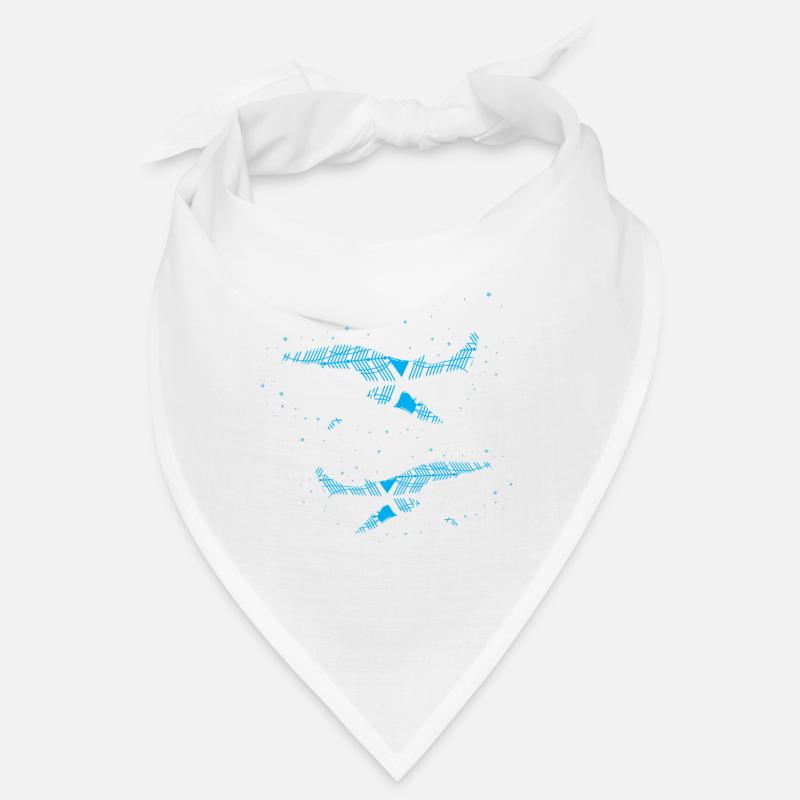 Deux baleines - Bandana - blanc