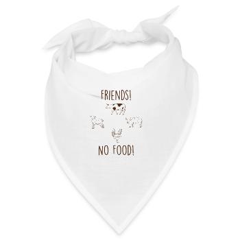 Vegetarier - Tierschutz - Fleischlos - Bandana - Weiß - Vorne