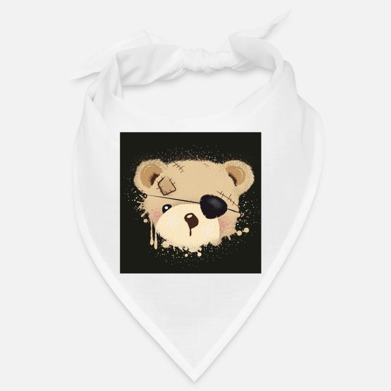 cute pirate teddy graffiti with eye patch Bandana