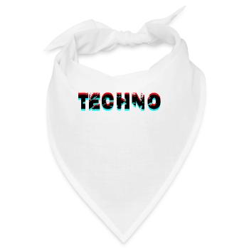 techno music design - Bandana - Weiß - Vorne