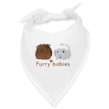 Furry Babys haarige Meerschweinchen - Bandana - Weiß - Vorne