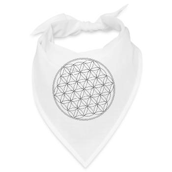 Mandala Lebensbaum - Bandana - Weiß - Vorne