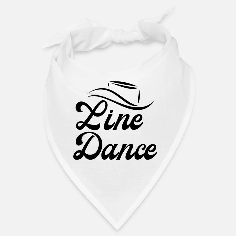 Geschenkidee für Linedancer: Motto "Line Dance" - Bandana - Weiß