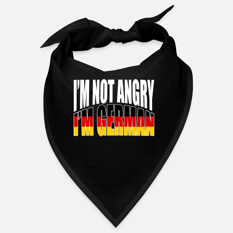 A German Tee For Germans Saying"I'm Not Angry I'm Bandana