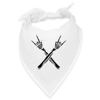 schwarzer Humor Provokation antriebslos rumhängen - Bandana - Weiß - Vorne