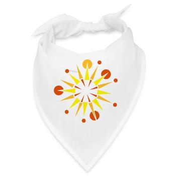 Stern mit Strahlen und Kugeln - Bandana - Weiß - Vorne