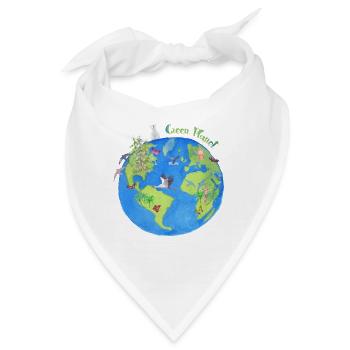 Green Planet - Planet - Bandana - Weiß - Vorne