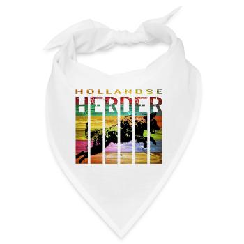 Hollandse Herder Rauhaar - Bandana - Weiß - Vorne
