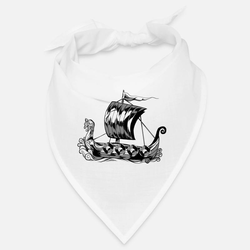 Wikingerschiff Wikinger Boot Vikinger Schiff - Bandana - Weiß