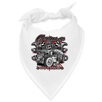 Hot rod Garage - Bandana - Weiß - Vorne