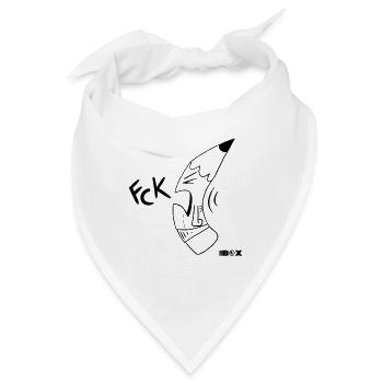 Bleistift Pencil FCK! Gaming Sketchbook Instagram - Bandana - Weiß - Vorne