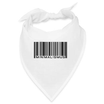 Minimalismus - Barcode - Strichcode - Bandana - Weiß - Vorne