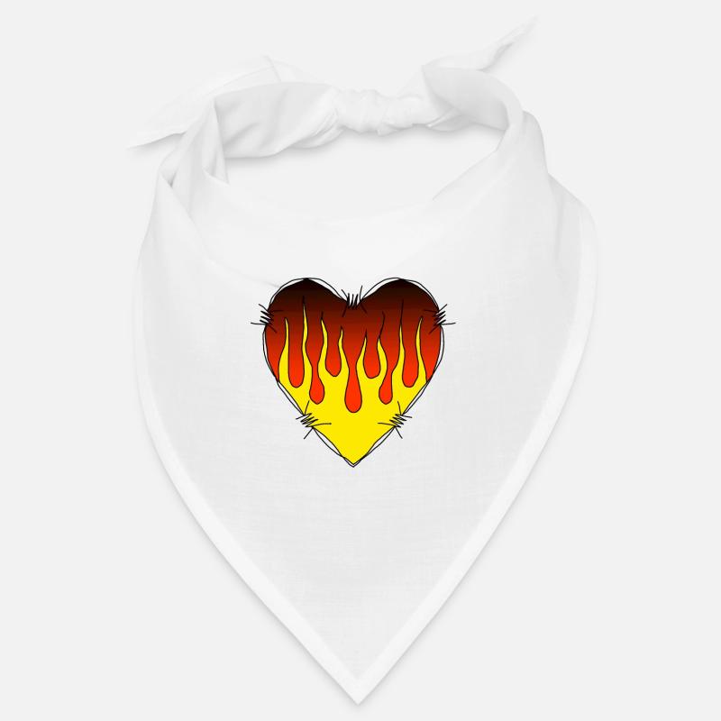 Flame heart in wire Bandana
