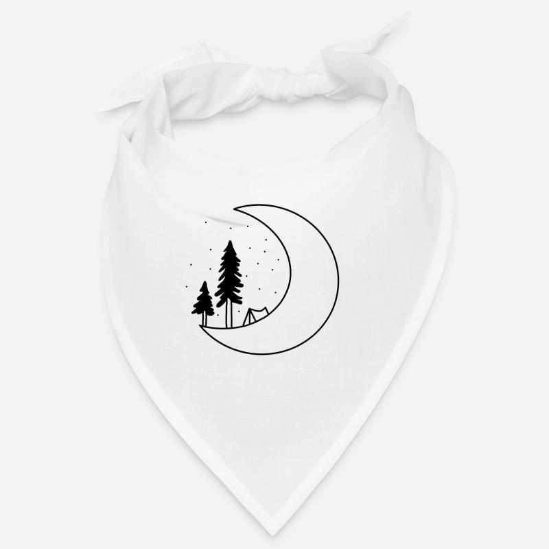 Camping au clair de lune - Bandana - blanc