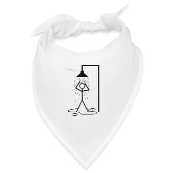 Dusche Strichmännchen - Bandana - Weiß - Vorne