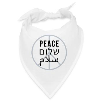 Peace. Shalom. Salam - Bandana - Weiß - Vorne