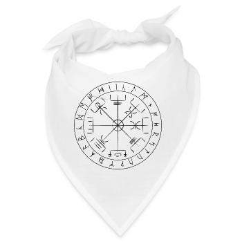 Vegvisir Wikinger Symbol - Bandana - Weiß - Vorne