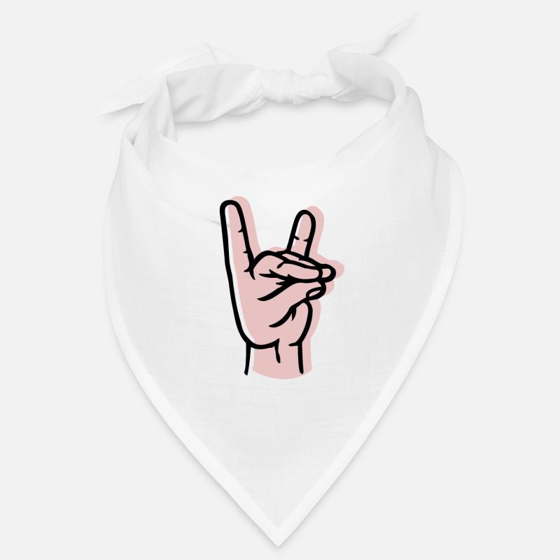 Main - renard - offset - Bandana - blanc