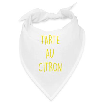 TARTE AU CITRON Zitronenkuchen - Bandana - Weiß - Vorne