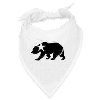 schwarzer bär,bär,tier,wald,braunbär,tatzen,stern - Bandana - Weiß - Vorne