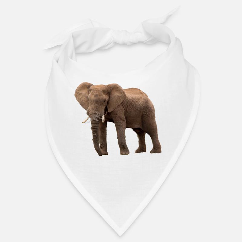 Elefant - Bandana - Weiß