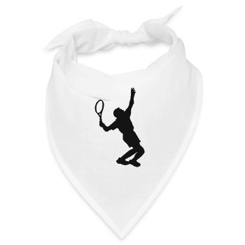 Tennis Tennisspieler Tennisschläger Federball WM - Bandana - Weiß - Vorne
