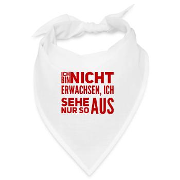 ich bin. Ich erwachsen - Bandana - Weiß - Vorne