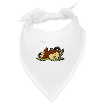 Kastanien Kastanien Kastanien Kastanien Herbstfreunde - Bandana - Weiß - Vorne