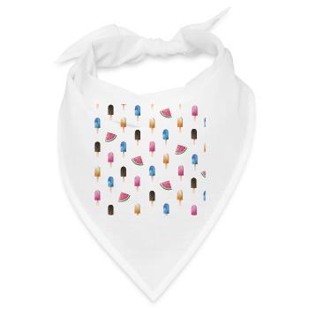 Eis Muster - Bandana - Weiß - Vorne