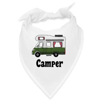 Camper Wohnmobil Caravan - Bandana - Weiß - Vorne