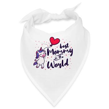 Beste Mama Mutter Muttertag Alles Gute Supermama - Bandana - Weiß - Vorne