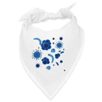 Virus Bakterien Keim Corona Sars COVID19 Geschenk - Bandana - Weiß - Vorne