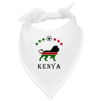Kenia Löwen Design - Bandana - Weiß - Vorne
