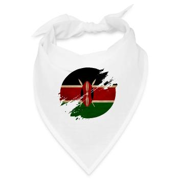 Kenia Vintage Kreis - Bandana - Weiß - Vorne