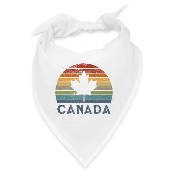 Kanada Vintage Design - Bandana - Weiß - Vorne
