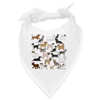 Kleine Hunderassen - Bandana - Weiß - Vorne