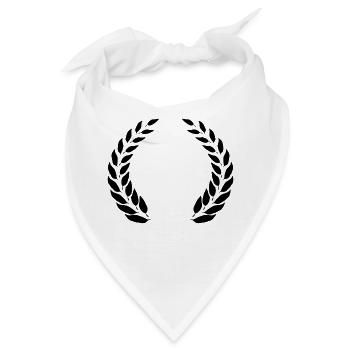Lorbeerkranz Design - Bandana - Weiß - Vorne