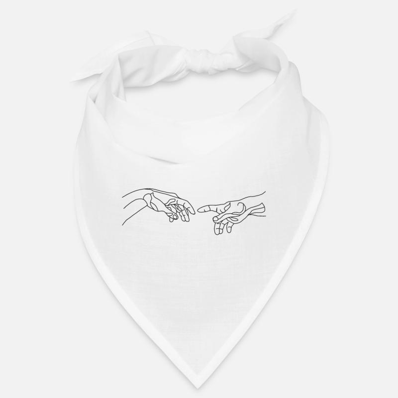 Michelangelo creating hand one line draw Bandana