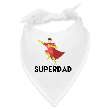 SUPERDAD Geschenkidee für den besten Papa - Bandana - Weiß - Vorne