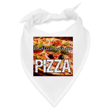Pizza Pizzeria Ristorante Restaurant Essen Spruch - Bandana - Weiß - Vorne