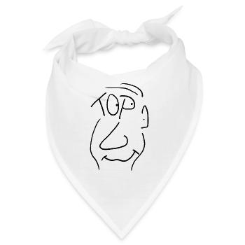 Kopf Top 200 - reine Kopfsache – schwarz - Bandana - Weiß - Vorne