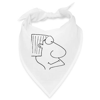 Kopf Jannek 193 - reine Kopfsache – schwarz - Bandana - Weiß - Vorne