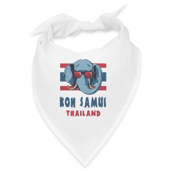 Koh Samui Thailand Design - Bandana - Weiß - Vorne