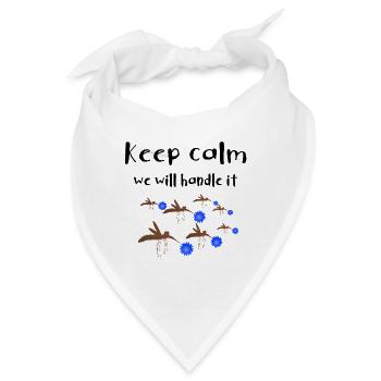 Corona Mücken Spruch - Bandana - Weiß - Vorne