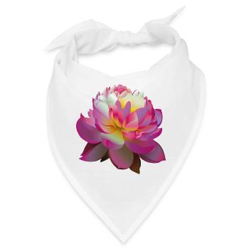 Schöne rosa Lotusblume - Bandana - Weiß - Vorne