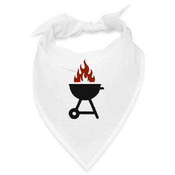 Grill Grillen - Bandana - Weiß - Vorne