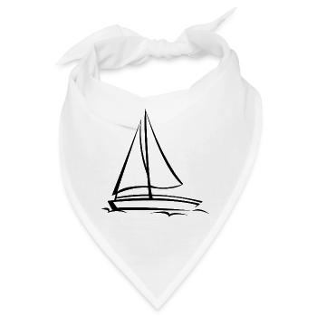 Segelschiff - Bandana - Weiß - Vorne